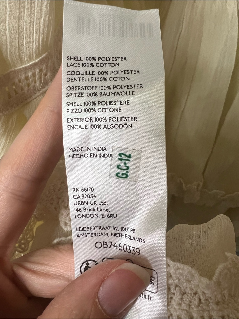 Free People Quiet Breeze Mini Dress in Cream featuring embroidery and ruffles L - Picture 12 of 14